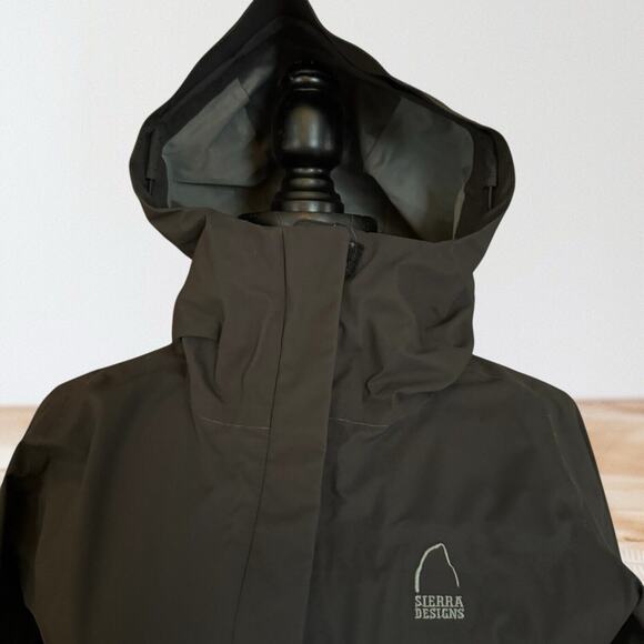 Sierra Designs Black Hurricane Jacket Sz S Womens Wind and Rain Resistant Hooded - Picture 4 of 9